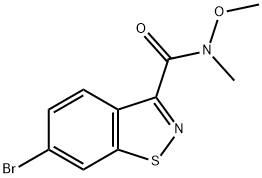 1,2-Benzisothiazole-3-carboxamide, 6-bromo-N-methoxy-N-methyl- Struktur