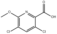 3,5-dichloro-6-methoxypyridine-2-carboxylic acid Struktur