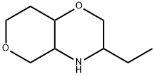 2H,5H-Pyrano[4,3-b]-1,4-oxazine, 3-ethylhexahydro- Struktur