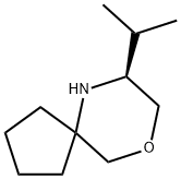 9-Oxa-6-azaspiro[4.5]decane, 7-(1-methylethyl)-, (7S)- Struktur