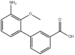 [1,1'-Biphenyl]-3-carboxylic acid, 3'-amino-2'-methoxy- Struktur