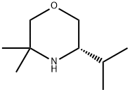 Morpholine, 3,3-dimethyl-5-(1-methylethyl)-,(5S)- Struktur