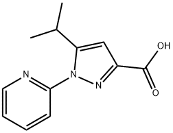 5-(Propan-2-yl)-1-(pyridin-2-yl)-1H-pyrazole-3-carboxylic Acid Struktur