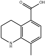 5-Quinolinecarboxylic acid, 1,2,3,4-tetrahydro-8-methyl- Struktur