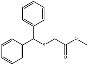 Acetic acid, 2-[(diphenylmethyl)thio]-, methyl ester Struktur