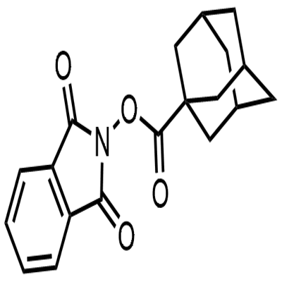 Tricyclo[3.3.1.13,7]decane-1-carboxylic acid, 1,3-dihydro-1,3-dioxo-2H-isoindol-2-yl ester Struktur