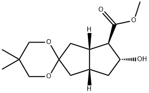 (3''aS,4''R,5''R,6''aR)-Hexahydro-5''-hydroxy-5,5-dimethyl-spiro[1,3-dioxane-2,2''(1''H)-pentalene]-4''-carboxylic Acid Methyl Ester Struktur