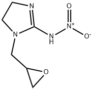 1H-Imidazol-2-amine, 4,5-dihydro-N-nitro-1-(2-oxiranylmethyl)- Struktur