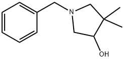 1-benzyl-4,4-dimethylpyrrolidin-3-ol Struktur