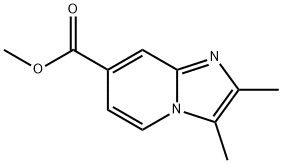 Imidazo[1,2-a]pyridine-7-carboxylic acid, 2,3-dimethyl-, methyl ester Struktur