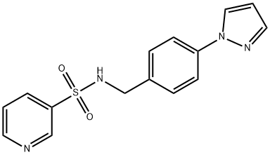 N-[4-(1H-pyrazol-1-yl)benzyl]pyridine-3-sulfonamide Struktur