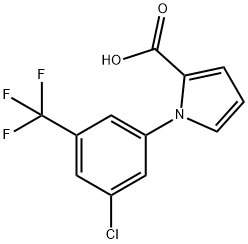 1H-Pyrrole-2-carboxylic acid, 1-[3-chloro-5-(trifluoromethyl)phenyl]- Struktur