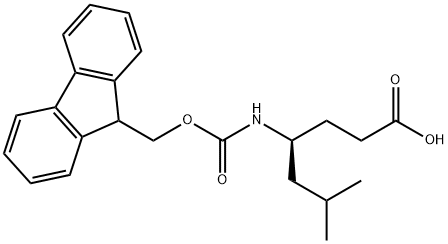 Heptanoic acid, 4-[[(9H-fluoren-9-ylmethoxy)carbonyl]amino]-6-methyl-, (4S)- Struktur