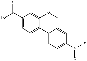 2-methoxy-4'-nitro[1,1'-biphenyl]-4-carboxylic acid Struktur