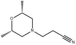 4-Morpholinepropanenitrile,2,6-dimethyl-,cis- Struktur