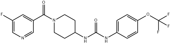 1-(1-(5-Fluoronicotinoyl)piperidin-4-yl)-3-(4-(trifluoromethoxy)phenyl)urea Struktur