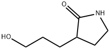 2-Pyrrolidinone, 3-(3-hydroxypropyl)- Struktur