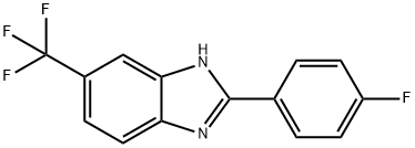 1H-Benzimidazole, 2-(4-fluorophenyl)-6-(trifluoromethyl)- Struktur