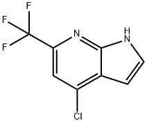 4-chloro-6-(trifluoromethyl)-1H-pyrrolo[2,3-b]pyridine Struktur