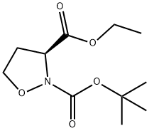 2,3-Isoxazolidinedicarboxylic acid, 2-(1,1-dimethylethyl) 3-ethyl ester, (3S)- Struktur