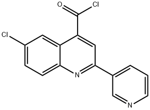 4-Quinolinecarbonyl chloride, 6-chloro-2-(3-pyridinyl)- Struktur