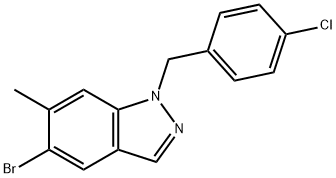 1H-Indazole, 5-bromo-1-[(4-chlorophenyl)methyl]-6-methyl- Struktur