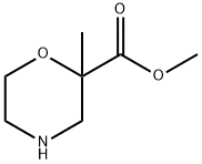 2-Morpholinecarboxylic acid, 2-methyl-, methyl ester Struktur