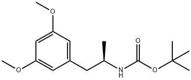 Carbamic acid, N-[(1R)-2-(3,5-dimethoxyphenyl)-1-methylethyl]-, 1,1-dimethylethyl ester Struktur