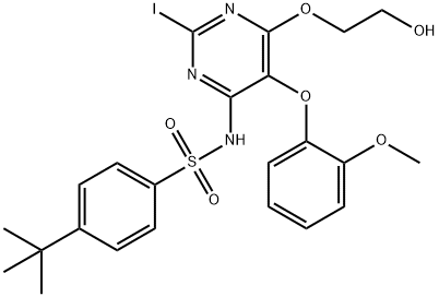 Benzenesulfonamide, 4-(1,1-dimethylethyl)-N-[6-(2-hydroxyethoxy)-2-iodo-5-(2-methoxyphenoxy)-4-pyrimidinyl]-