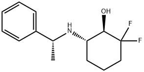 (1R,6S)-2,2-difluoro-6-(((R)-1-phenylethyl)amino)cyclohexanol Struktur