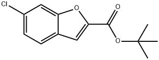 2-Benzofurancarboxylic acid, 6-chloro-, 1,1-dimethylethyl ester Struktur