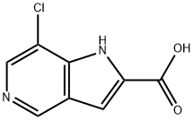 7-chloro-1H-pyrrolo[3,2-c]pyridine-2-carboxylic acid Struktur