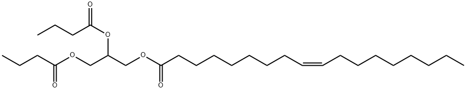 9-Octadecenoic acid (9Z)-, 2,3-bis(1-oxobutoxy)propyl ester Struktur