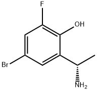 2-((S)-1-aminoethyl)-4-bromo-6-fluorophenol Struktur