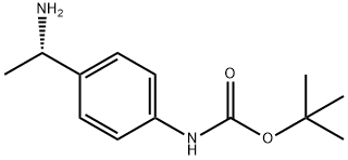 Carbamic acid, N-[4-[(1S)-1-aminoethyl]phenyl]-, 1,1-dimethylethyl ester Struktur