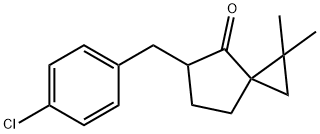 5-(4-chlorophenyl)methyl-1,1-dimethyl-Spiro[2.4]hept-4-one Structure