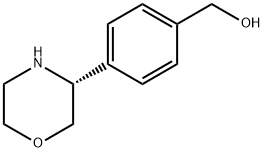 Benzenemethanol, 4-(3R)-3-morpholinyl- Struktur