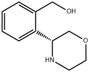 Benzenemethanol, 2-(3R)-3-morpholinyl- Struktur