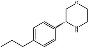 Morpholine, 3-(4-propylphenyl)-, (3R)- Struktur