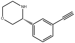 Morpholine, 3-(3-ethynylphenyl)-, (3R)- Struktur