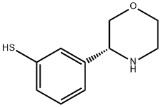 Benzenethiol, 3-(3R)-3-morpholinyl Struktur