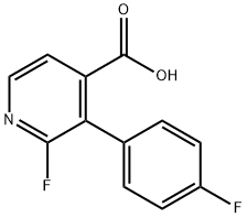 4-Pyridinecarboxylic acid, 2-fluoro-3-(4-fluorophenyl)- Struktur