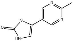 2-Hydroxy-5-(2-methylpyrimidyl-5-yl)thiazole Struktur