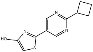 4-Hydroxy-2-(2-cyclobutylpyrimidyl-5-yl)thiazole Struktur