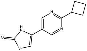 2-Hydroxy-4-(2-cyclobutylpyrimidyl-5-yl)thiazole Struktur