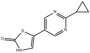 2-Hydroxy-5-(2-cyclopropylpyrimidyl-5-yl)thiazole Struktur