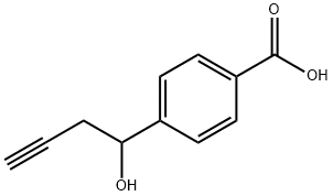 4-(1-Hydroxybut-3-yn-1-yl)benzoic acid Struktur