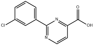 4-Pyrimidinecarboxylic acid, 2-(3-chlorophenyl)- Struktur