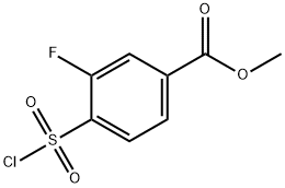 Methyl 4-(Chlorosulfonyl)-3-fluorobenzoate Struktur