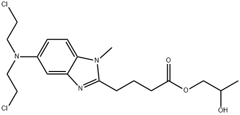 Bendamustine impurity 32/2-hydroxypropyl 4-(5-(bis(2-chloroethyl)amino)-1-methyl-1H-benzo[d]imidazol-2-yl)butanoate Struktur